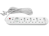 Multi Plug 5x16A 5x5A 5m Cord White
